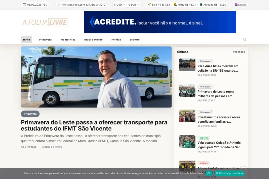 Imagem do projeto A Folha Livre