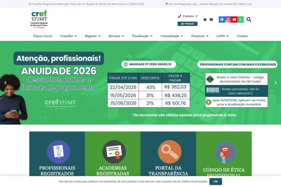 Imagem do projeto CREF17/MT