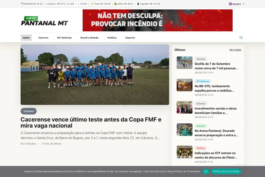 Imagem do projeto Portal Pantanal MT